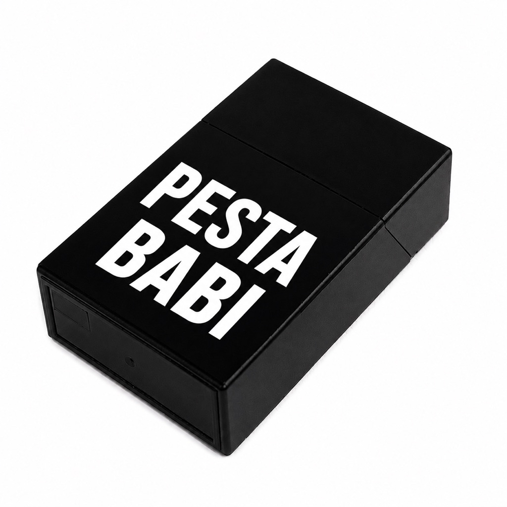 KOTAK ROKOK BOX HITAM /KADO ULANGTAHUN / KOTAK ROKOK PLASTIK / HADIAH /SOUVENIR /KADO COWOK/KOTAK RO