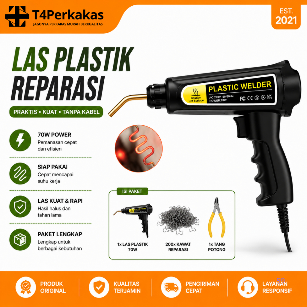 BARU Las plastik solder las hot stapler 70 watt mesin las plastik bumper sambung plastik pecah
