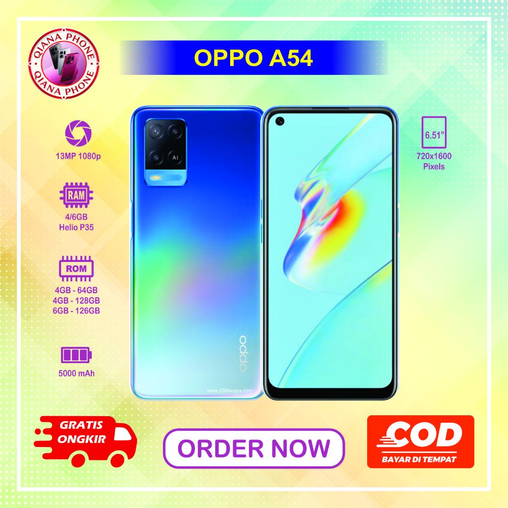 HP OPPO A54 Normal second siap pakai
