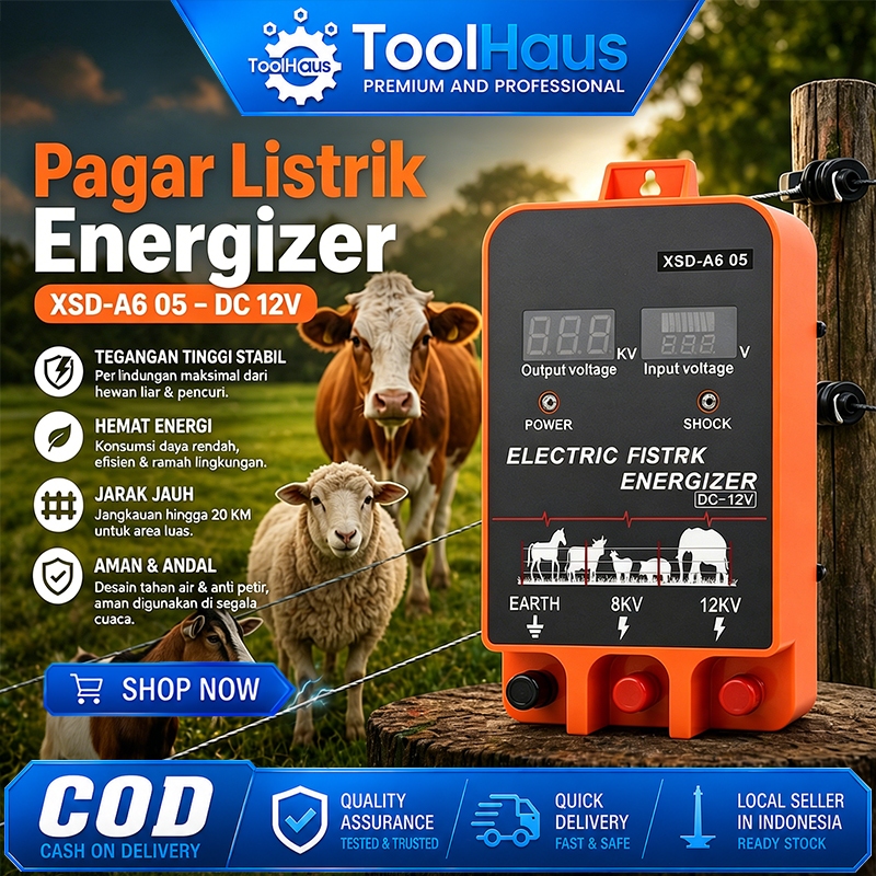 Electric Fence Energizer / Alat Kejut Pagar Listrik Hewan  Pagar Kejut Perkebunan Peternakan Dengan