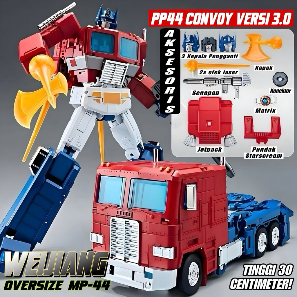 Optimus Prime PP44 CONVOY VERSI 3.0 (oversize dari MP-44 berbeda jauh dengan MD-005)