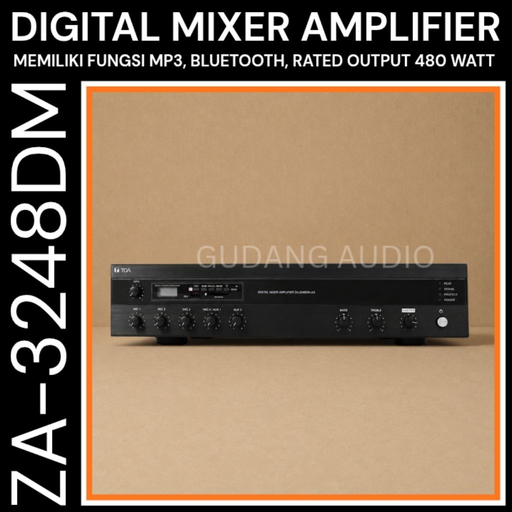 DIGITAL MIXER AMPLIFIER TOA MP3 ZA-3248DM ZA 3248 DM 480 WATT AMPLIFIER TOA BLUETOOTH