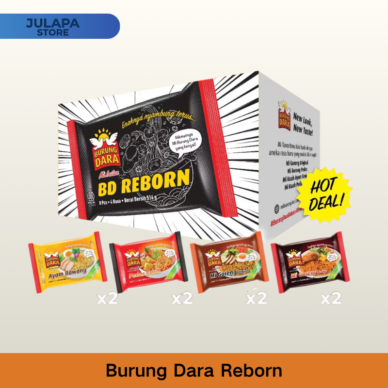 Burung Dara Instant Reborn Pack Paket Hemat 1 Box Mix Isi 8 Pcs