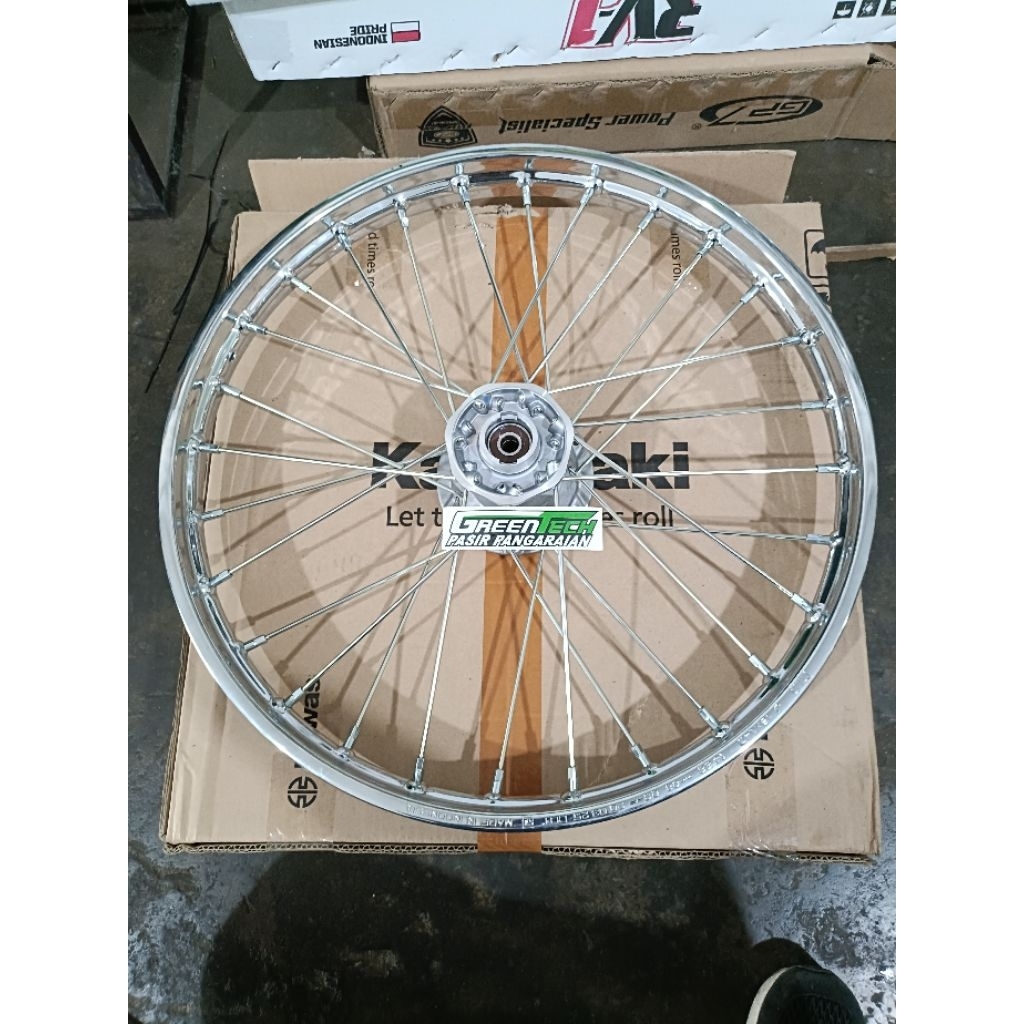 velg 19 klx 150 s klx G depan original kawasaki genuine part rakitan pabrik