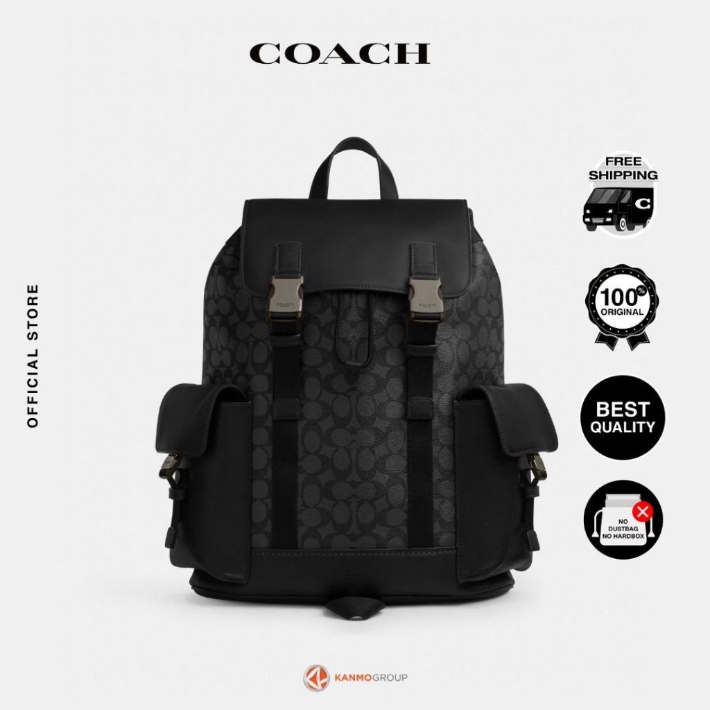 Coach Clark Backpack In Signature Canvas - Tas Ransel Pria