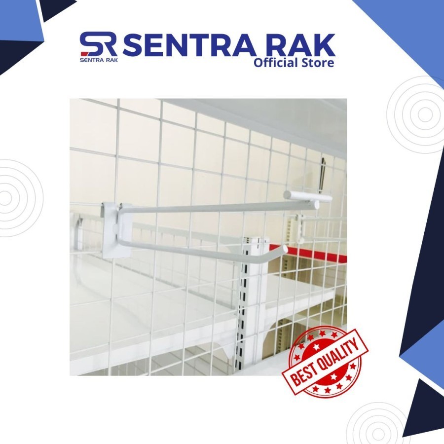 Hook Ram / Gantungan Ram / Hook Mesh Double D10cm dia 6mm - Putih