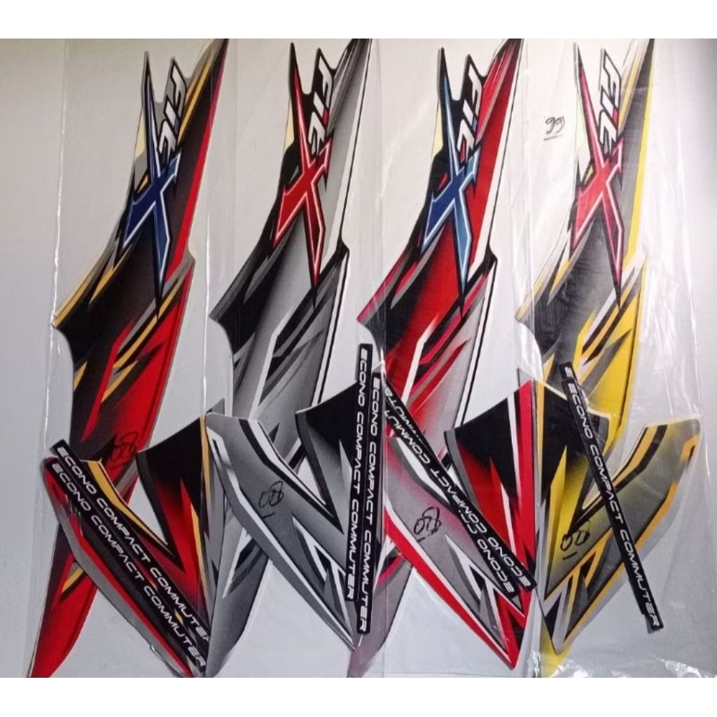 Stiker striping honda supra fit x tahun 2008 fullset termurah