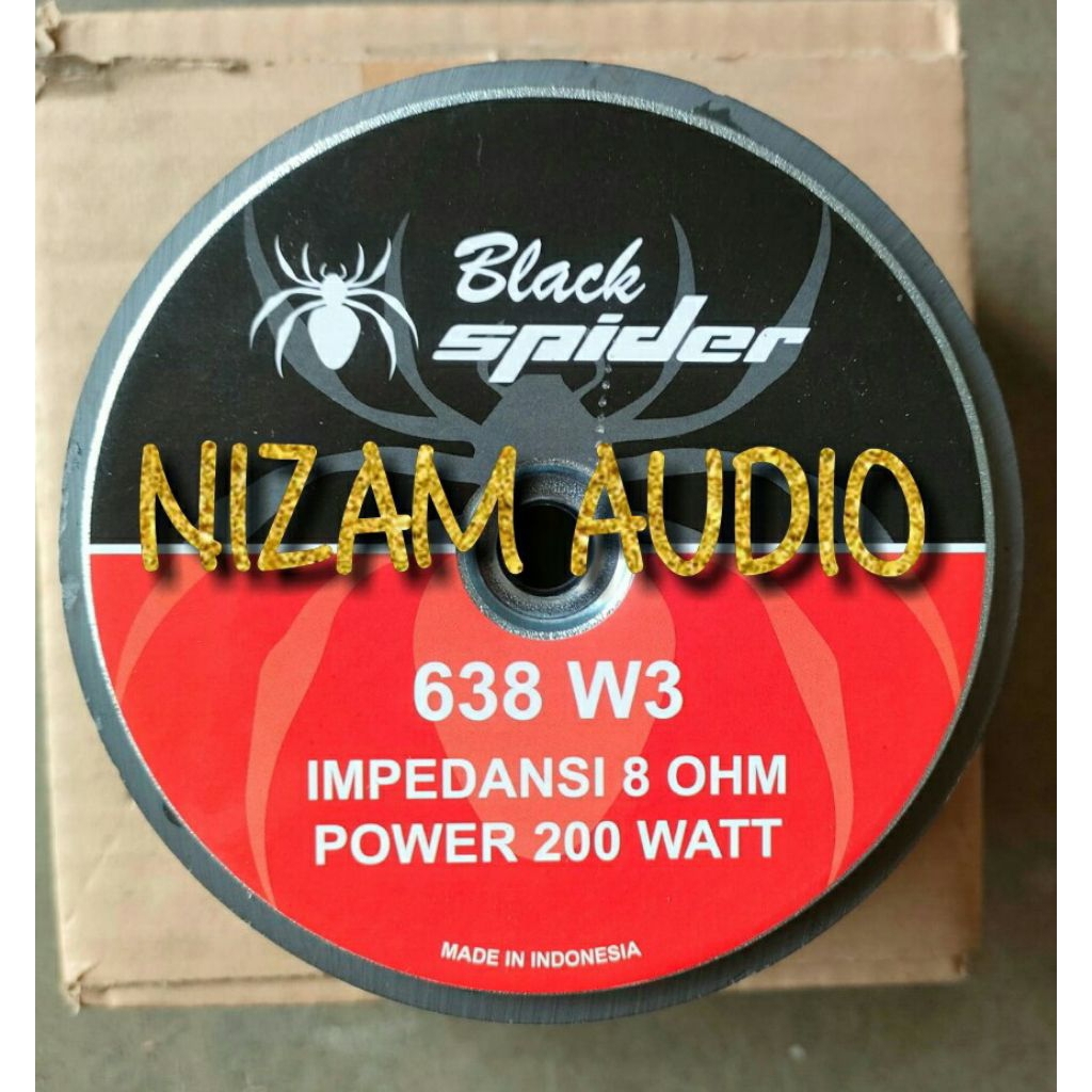 Speaker Midle 6" inch black spider BS 638 W3 Original produk