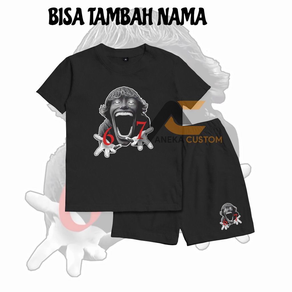 Baju Setelan Anak Karakter SCP 67kid / Kaos Setelan Anak SCP 67 kid / Bisa Tambah Nama