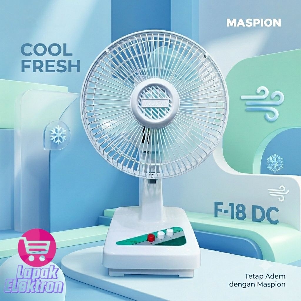 Kipas Angin Meja Maspion F-18 DA DC 7 Inch / Maspion F18DA F18DC