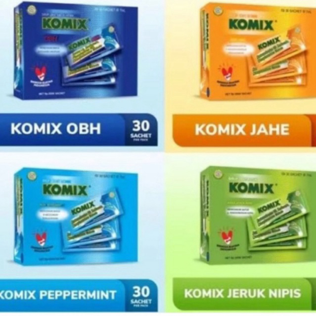 Komix Obat Batuk Dewasa Sachet 1 Box isi 30 Sachet