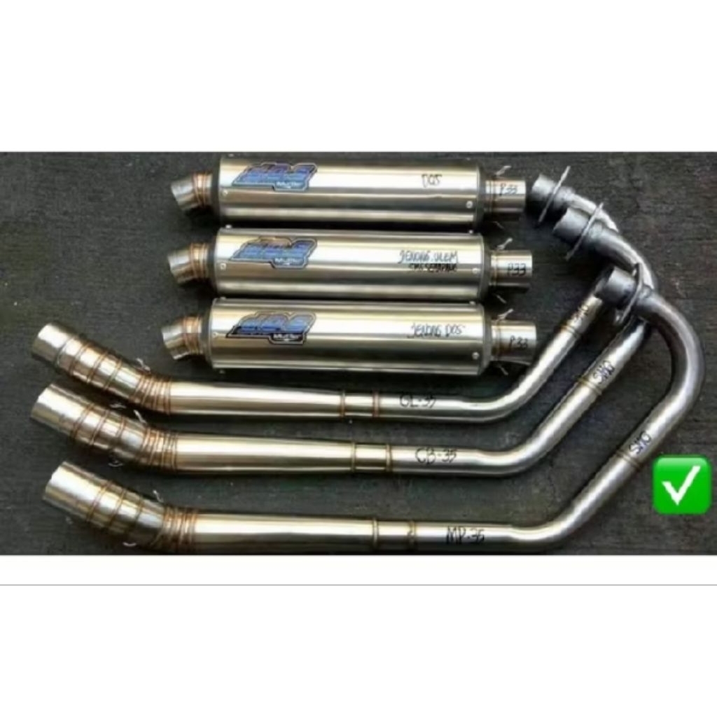 KNALPOT DOS ALA ORIGINAL CB GL MP TIGER VERZA VIXION BYSON SCORPIO