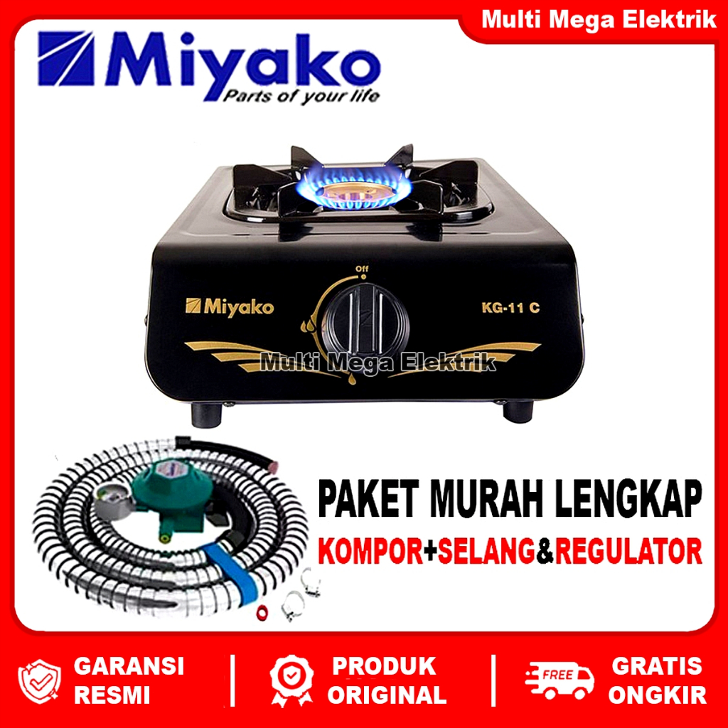 [COD] KOMPOR GAS 1 TUNGKU MIYAKO KG 11 C /  201 C / KOMPOR 1 TUNGKU / KOMPOR SATU TUNGKU / KOMPOR MU