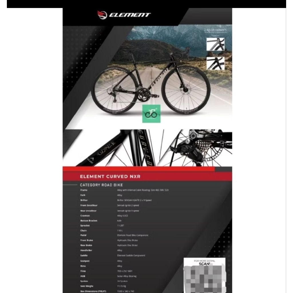 Sepeda Road Bike Curved Element NXR