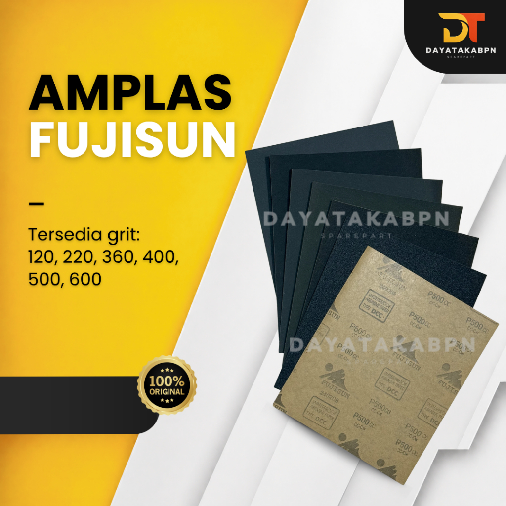 Amplas Gosok Fujisun Lembaran Grit / Ketebalan 120, 220, 360, 400, 500, 600