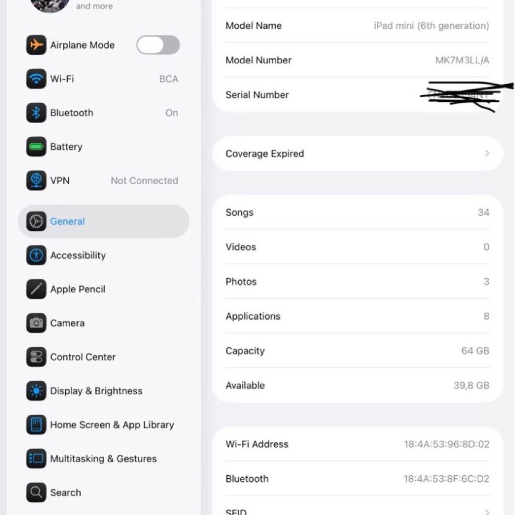 Apple Ipad Mini 6 64gb