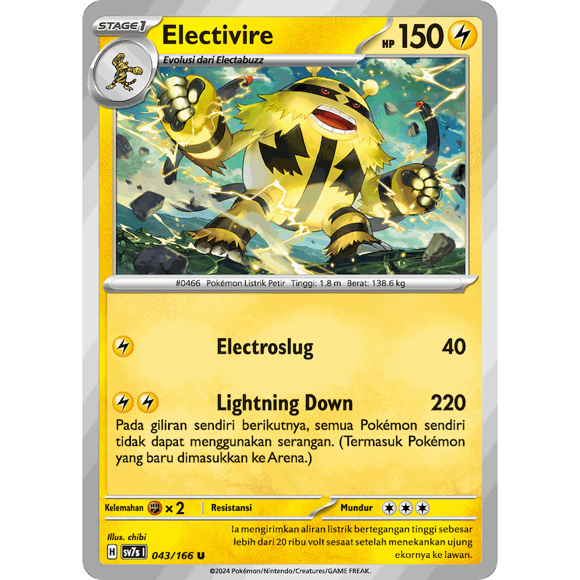 Electivire 043/166 Bimbingan Rasi SV7s - KARTU POKEMON TCG INDONESIA