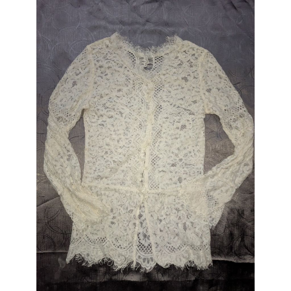 Preloved kebaya putih modern