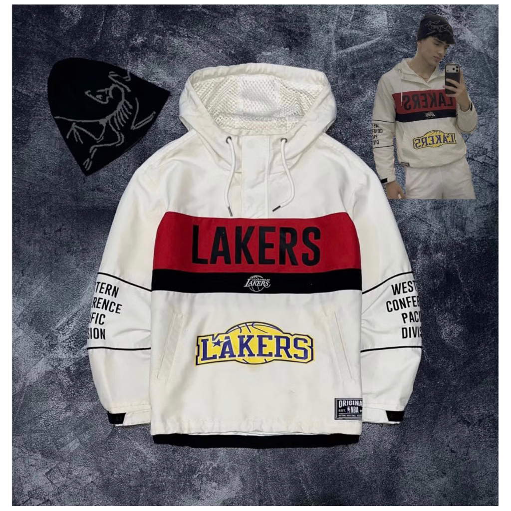 Windbreaker NBA lakers | jacket NBA halfzip