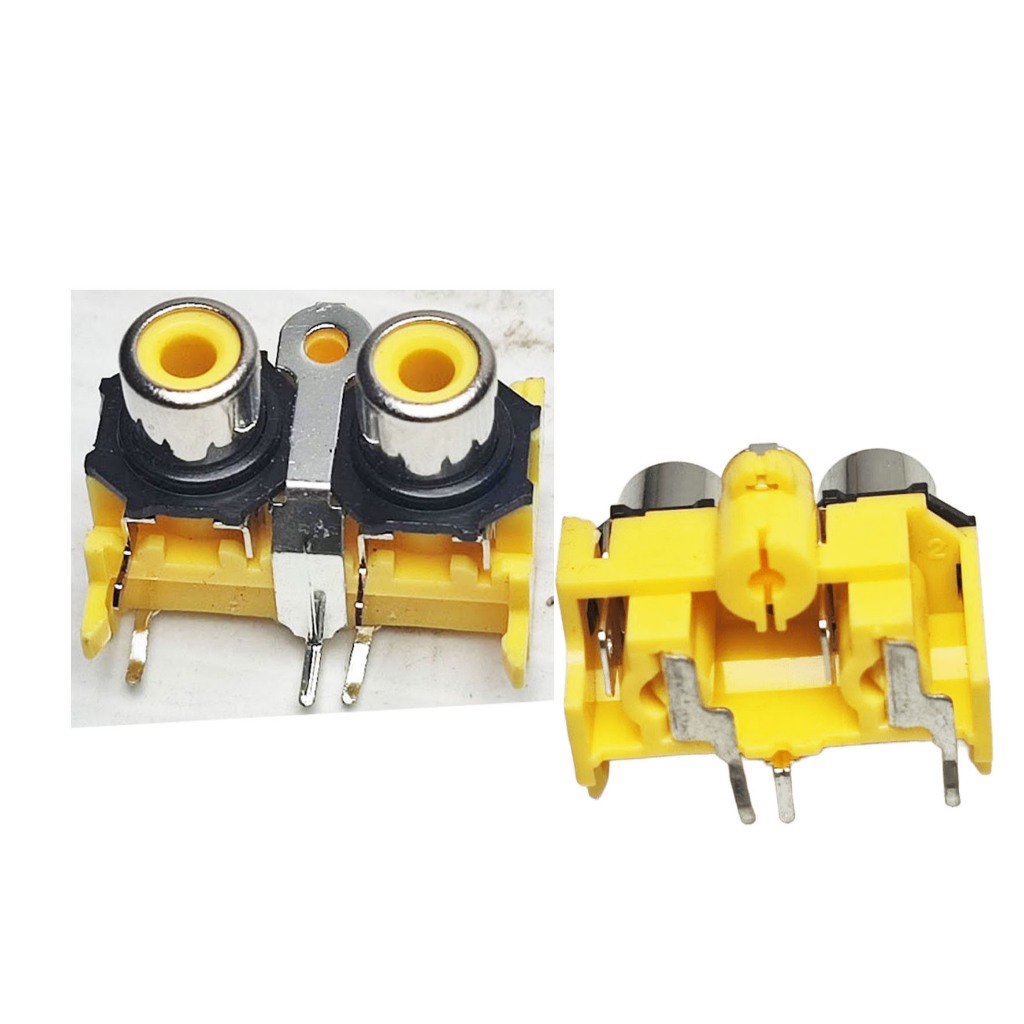 Soket rca 2 pin warna kuning murah