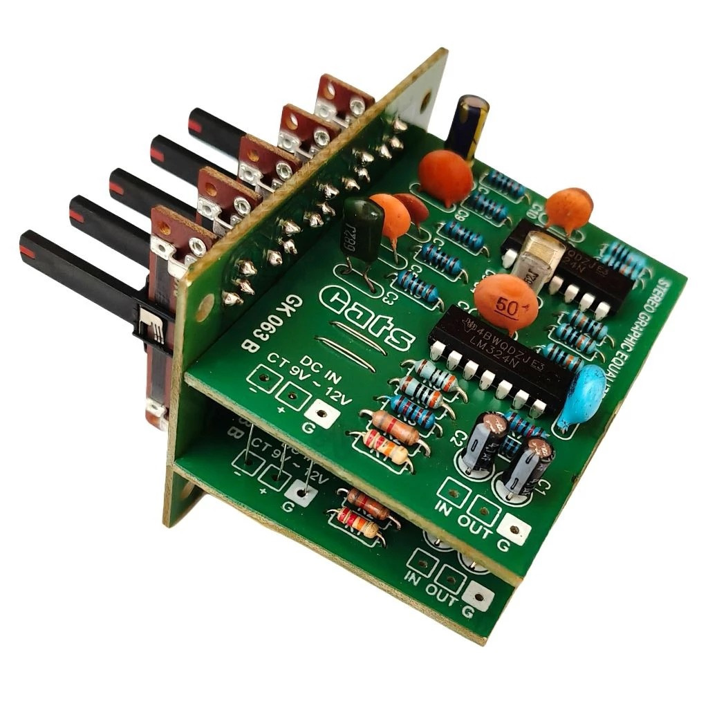 Kit Equalizer 5 Channel Stereo Gats Dengan Potensio Geser