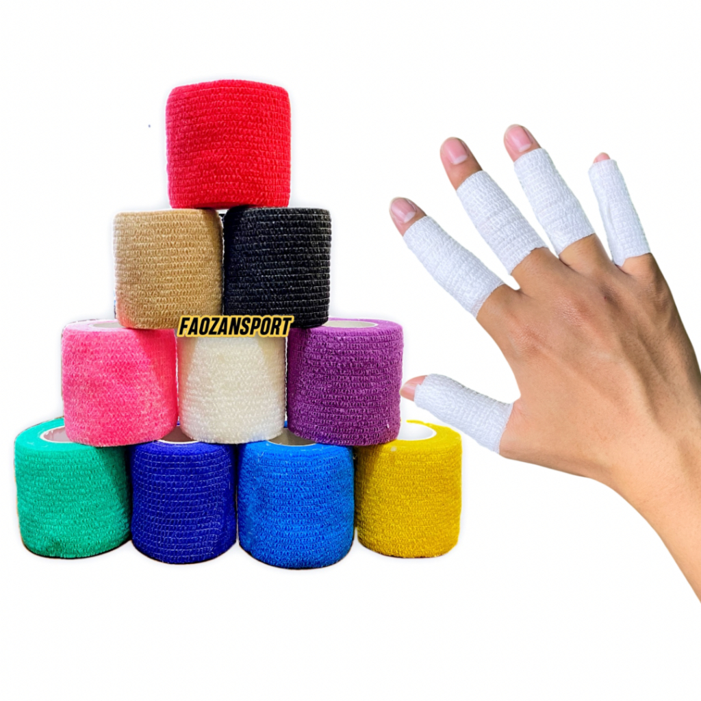 Finger Tape Sport  Pelindung Cidera Jari Pergelangan Tangan Tape Perekat Elastis Kuat Nyaman