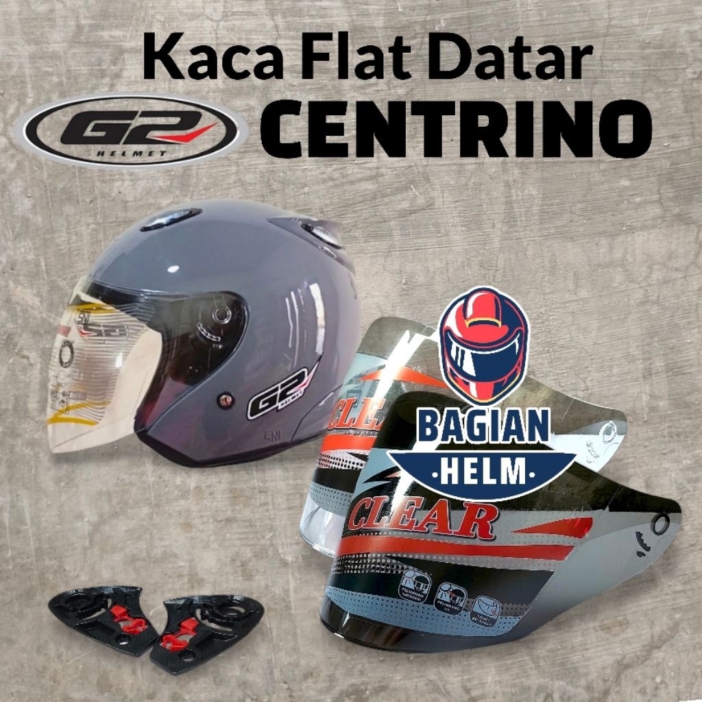 Kaca Helm G2 CENTRO CENTRINO Visor Flat G2 Centro Centrino Bening Hitam