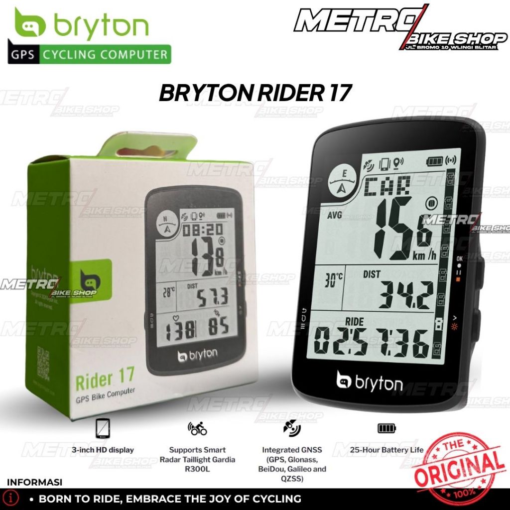 Bryton Rider 17 Cyclocomp Bryton Speedometer Bryton ORIGINAL Rider 17