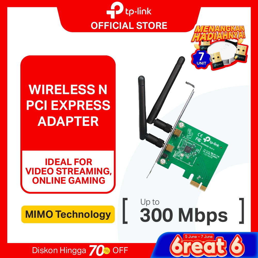 TP-LINK TL-WN881ND | 300Mbps WIFI Adapter N Card | PCI Express Adapter | WPS | Desktop PC Laptop