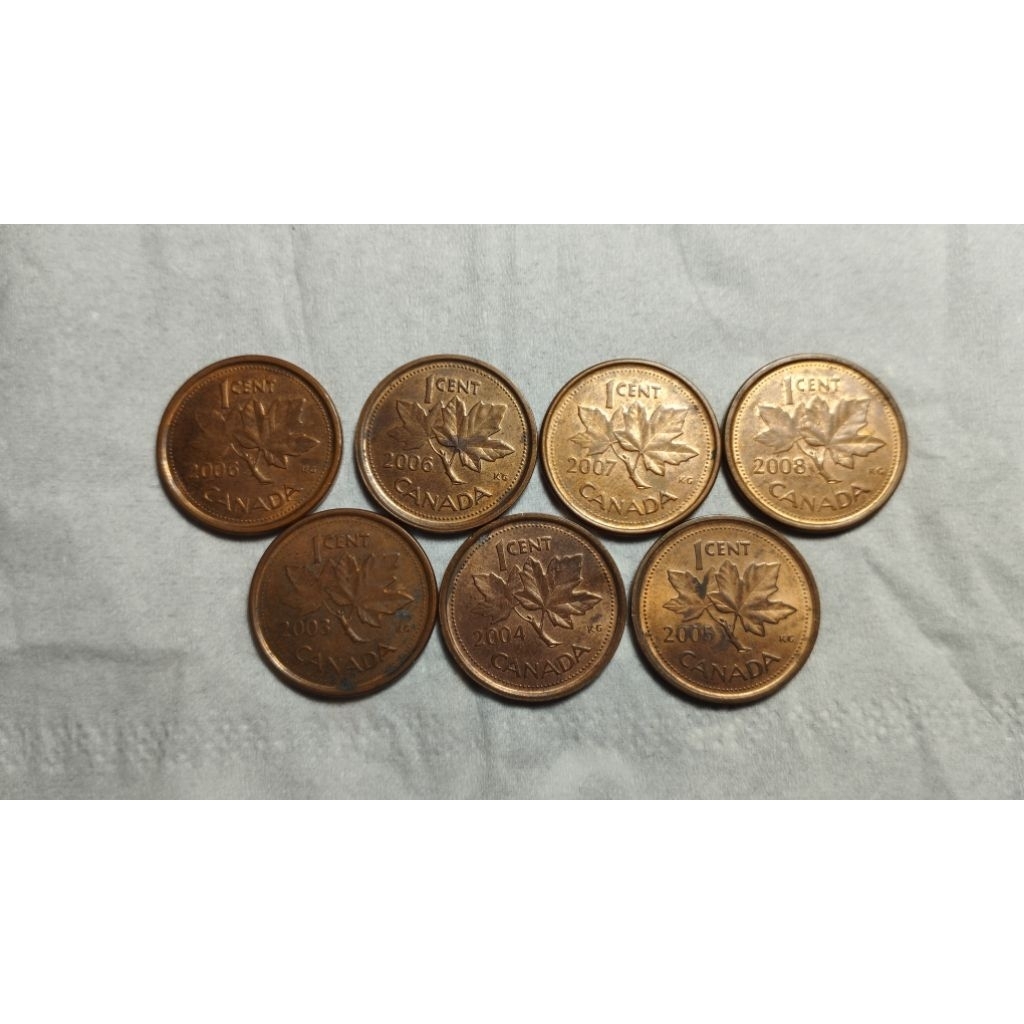 KOIN 1 CENT CANADA ANEKA TAHUN