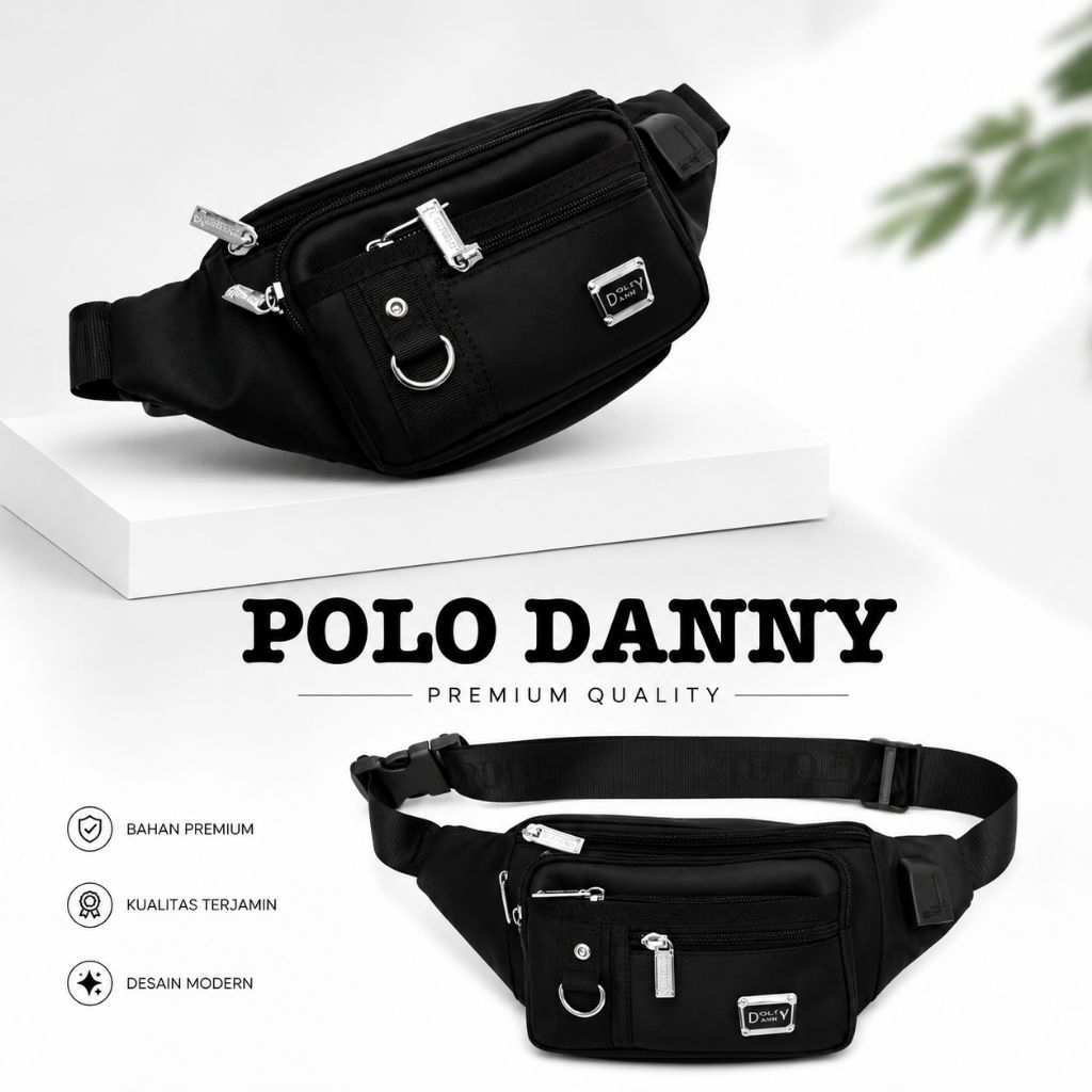 TAS SELEMPANG POLO DANNY.TAS PINGGANG POLO DANNY ORIGINAL