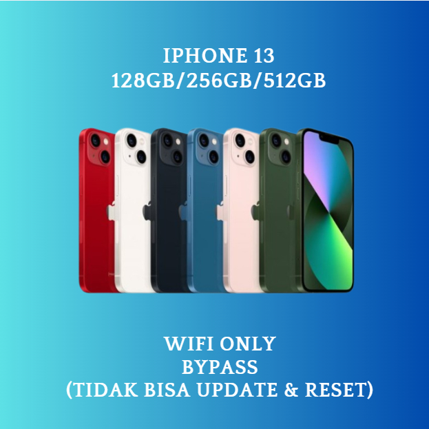 HP IPHONE 13 WIFI ONLY 128GB/256GB/512GB Bekas Second Original Mulus Fullset Game/Live/Merekam Video