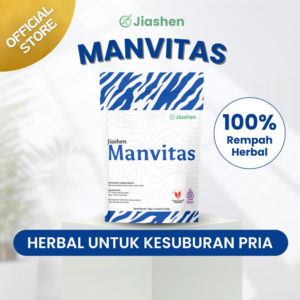 Jiashen - Suplemen Kesuburan Pria & Promil Herbal Cina Alami - Manvitas Opti-Men