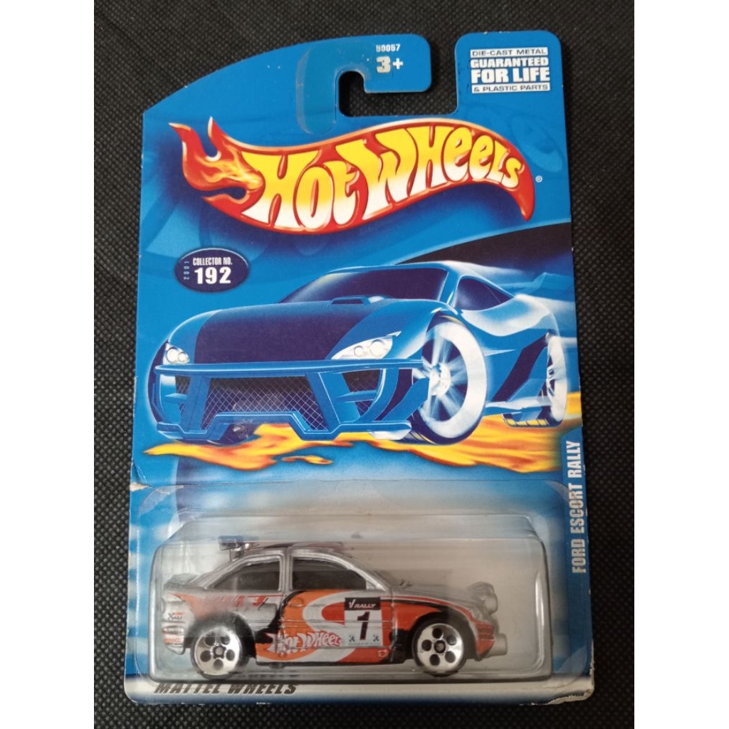 HOT WHEELS FORD ESCORT RALLY SILVER ORANGE