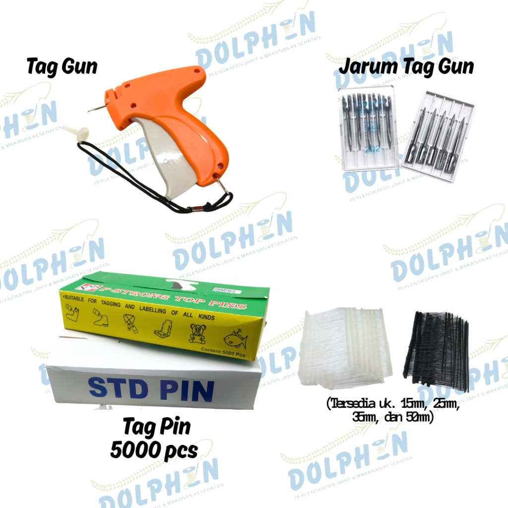 Tag Gun - Jarum - Tag Pin Hitam Putih 5000PCS STD PIN / Isi Refill Tag Gun