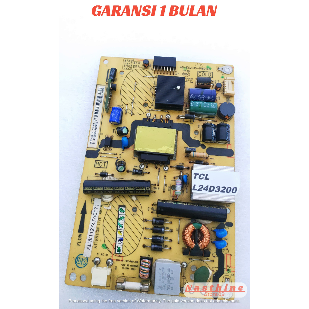 TV LED TCL - SPAREPART - PCB POWER TV TCL. L24D3200