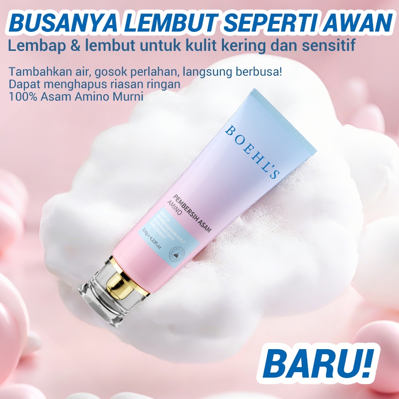 BOEHL'S-Susu pembersih asam amino + kulit yang lembut + pembersih kulit yang dalam + bahan pembersih