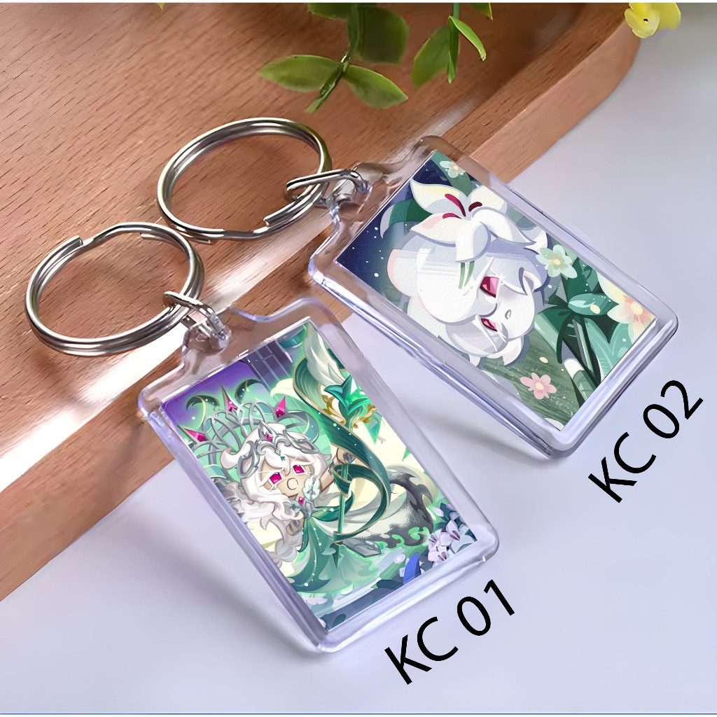 Keychain GAME White Lily Cookie - Ganci GAME Cookie Run: Kingdom - Gantungan Kunci - White Lily Cook