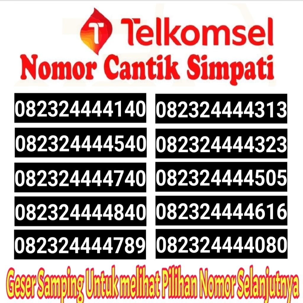 KARTU PERDANA NOMOR CANTIK TELKOMSEL 4444 5555 9999