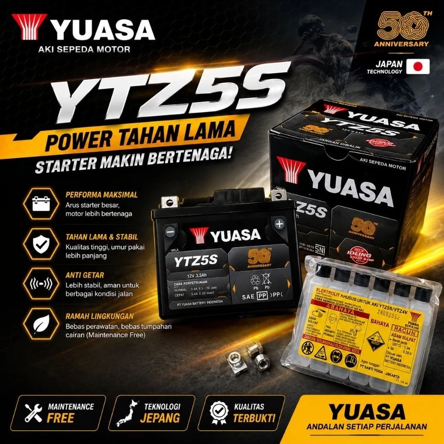 Aki Yuasa YTZ5S 100% Original