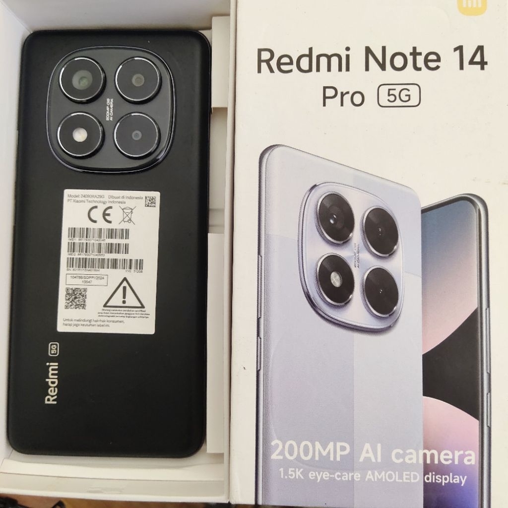 redmi note 14 pro 5G Ram 12GB Internal 512GB HP Second Seken Bekas Fullset [ORI] hp murah