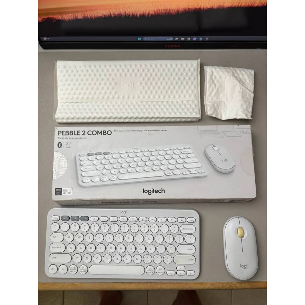 Logitech Pebble 2 Combo K380s M350s Keyboard Mouse Wireless Bluetooth Fullset - Second