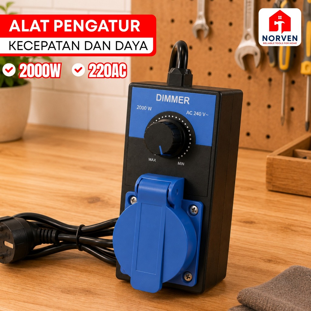 Dimmer Speed Control 2000W Pengatur Kecepatan Gerinda Dimmer Gerinda 2000 Watt AC 220V