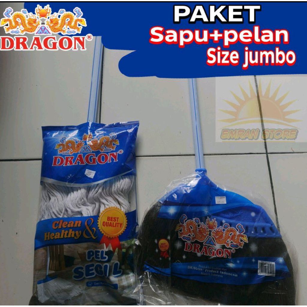 Dragon Paket Sapu dan Pelan Size Jumbo Clean Healthy & Best Quality