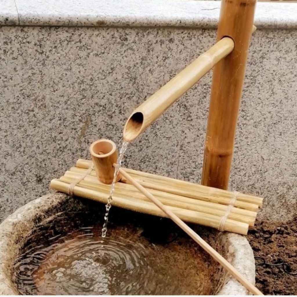 Air Mancur Dari Bambu ,Air Mancur dekorasi Kolam Taman tinggi 1 meter air mancur dari Bambu murah