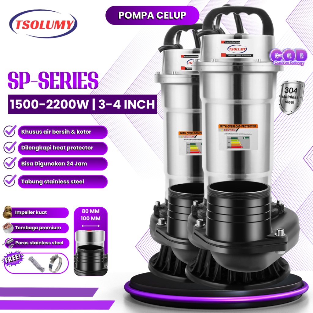 tsolumy SP-1500 Pompa Celup