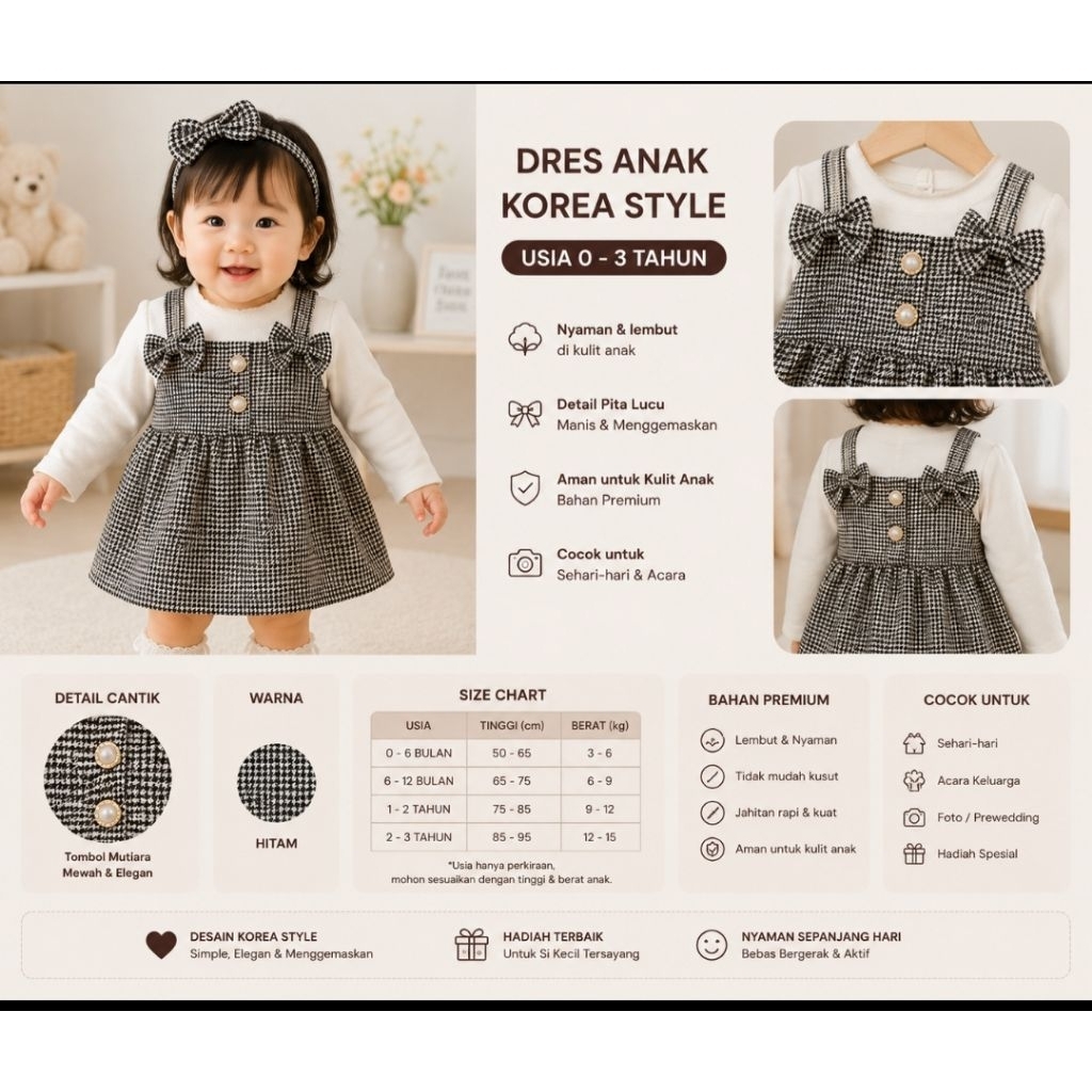 Tupank_Baby dress usia 0-3 Tahun,  Barang import lucu dan unik.