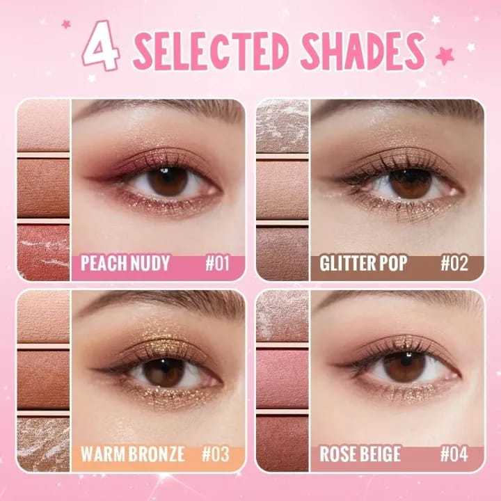 [7g] Saniye Baked Eyeshadow Sparkle Starlet 3 Colors | Eyeshadow 3 Warna | DJ
