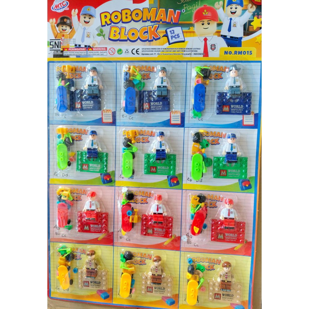 Lego anak sekolah skitboat RM 105 MTC roboman block 4pcs