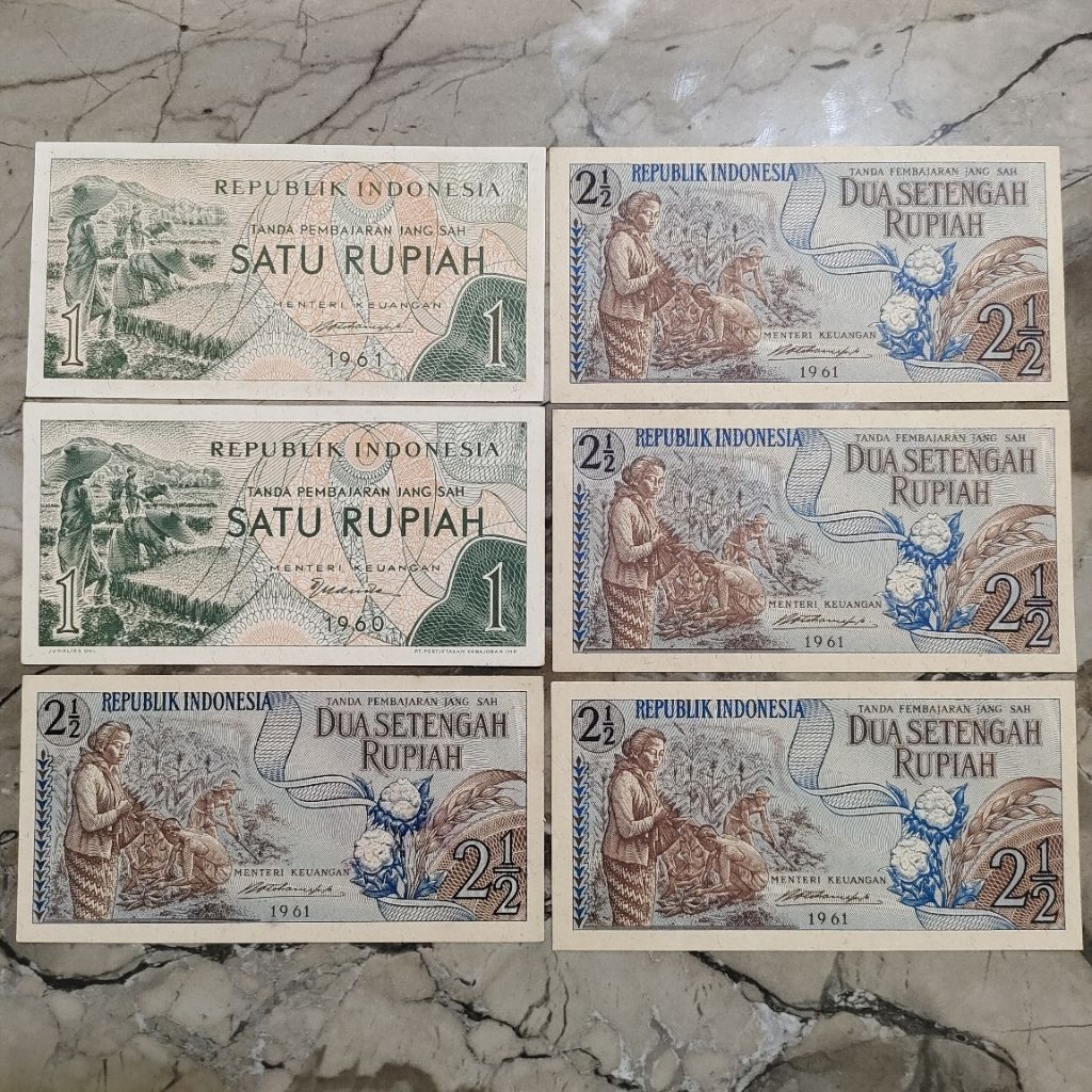 Nomor cantik dan unik uang kuno seri sandang pangan
